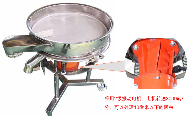高頻篩特點(diǎn)：框體加高可防止?jié){液往外飛濺；加擋料板可加快排料，提高篩分效率