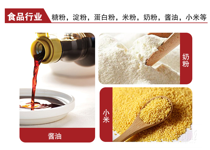 全不銹鋼食品振動(dòng)篩可用于糖粉，小米，淀粉，蛋白粉，米粉，奶粉，醬油等物料
