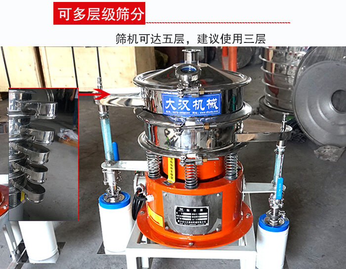 氣體波阿虎振動(dòng)篩篩機(jī)可達(dá)五層，三層較為常用