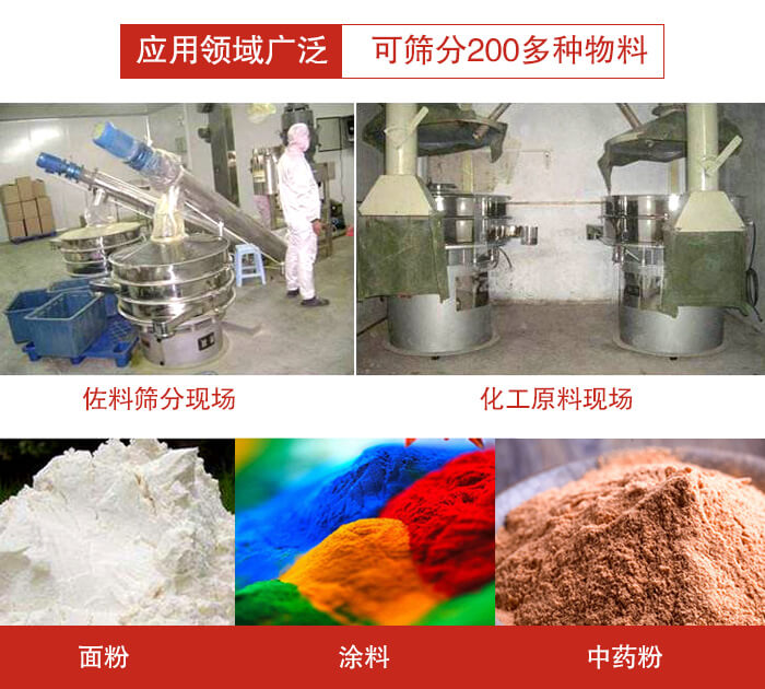 不銹鋼振動篩應用領域廣泛可篩分200多種物料。